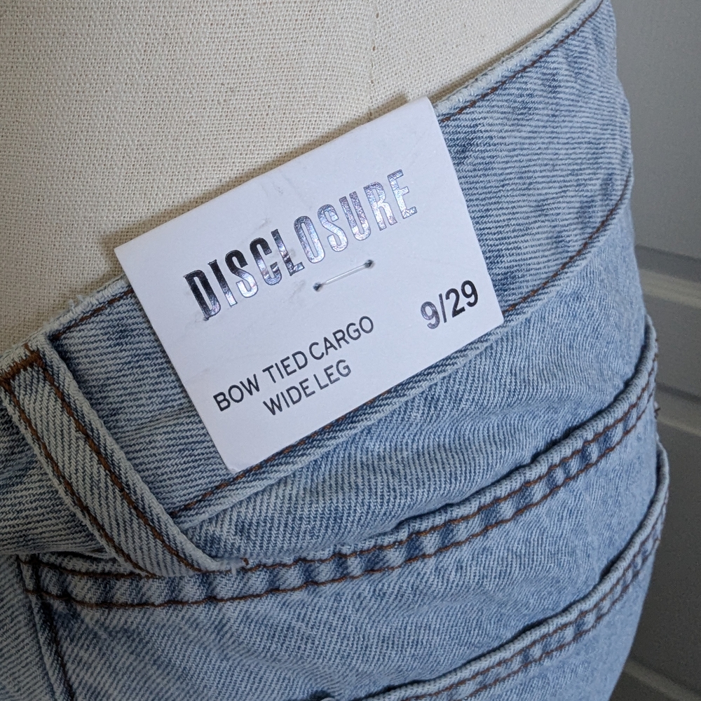 Light Blue Wide Leg Jeans - Picture 5 of 6